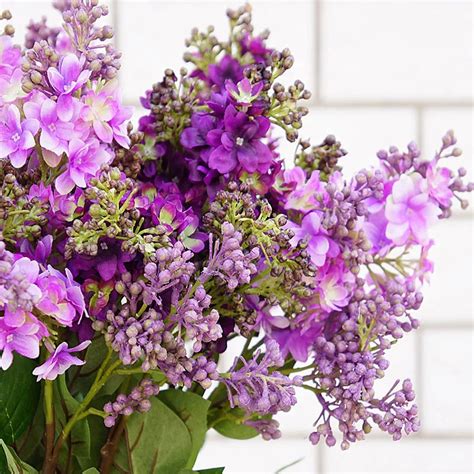 Silk Lilac Fake Flowers Home New Year Decoration Accessories Wedding Party Bride Bouquet Diy