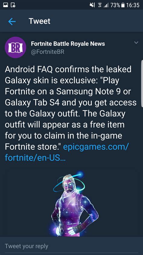Galaxy Skin Will Be Note 9 And Tab S4 Exclusive Fortnitebr