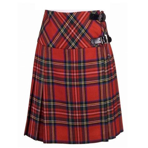 Vintage Scottish Womens Kilt Skirt Red Wallace Tartan Taichi Industries