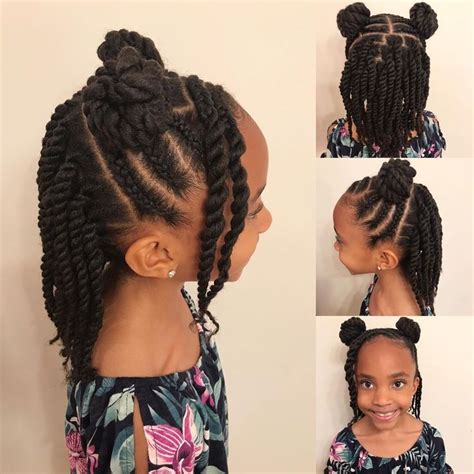 Coiffures Cheveux Crépus Pour Les Enfants In 2020 Lil Girl Hairstyles Natural Hair Styles