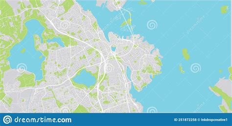 Mapa Urbano Vectorial Urbano De Stavanger Norway Europe Ilustración Del