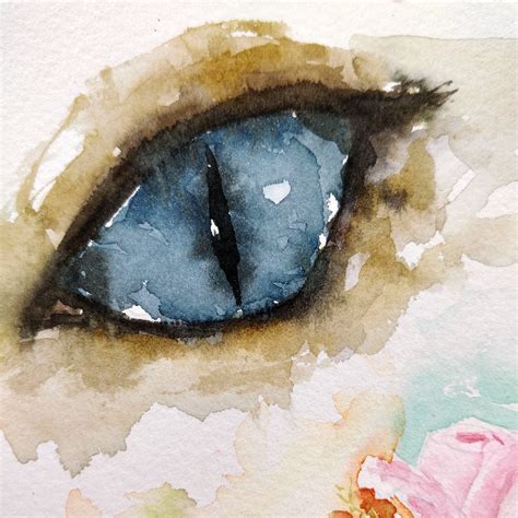 Cat Eyes In Watercolor Learn How To Paint A Cats Eye De Papier Et