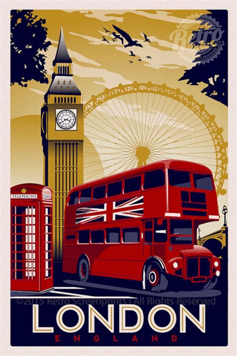 Typified Weather Poster: the first updating paper poster | London poster, Retro travel poster ...