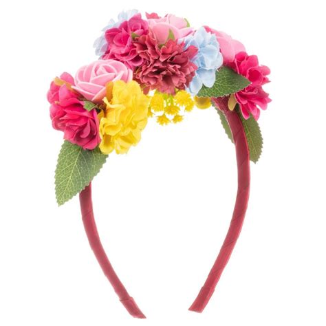 Brand Dark Pink Floral Hairband At Floral Hairband