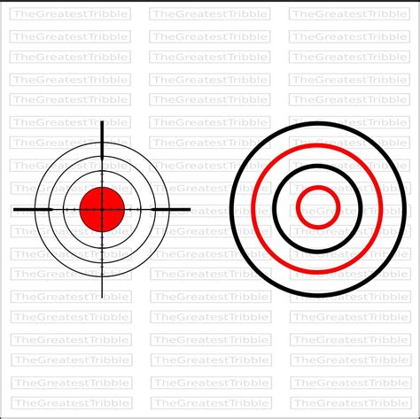 Bulls Eye Shooting Target Eps Svg Png  Vector Graphic Etsy