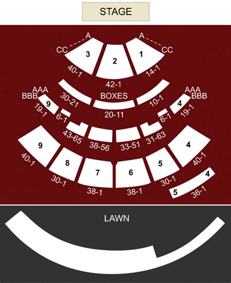 Sandia Amphitheater Seating Map