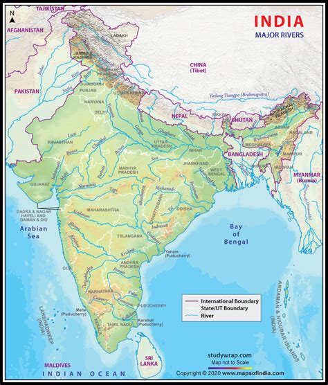 Rivers Of India And Their Tributaries Complete List Study Wrap