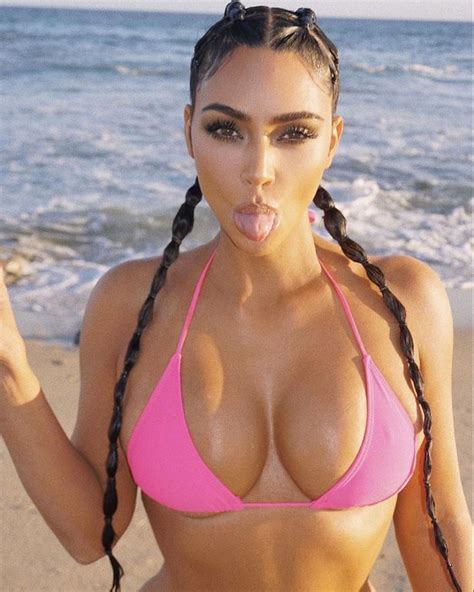 Kim Kardashian Unleashes Boobs As She Wows In Barbie Sized Bikini On