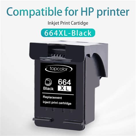 Topcolor 664xl Black Ink Cartridge For Hp 664 Xl Hp664 Bk Ink For Hp