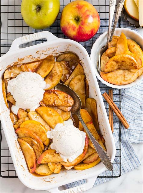 Baked Apple Slices With Cinnamon Wellplated Com