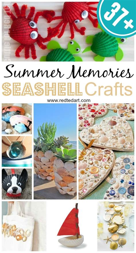 Seashell Crafts Shell Diys Red Ted Arts Blog