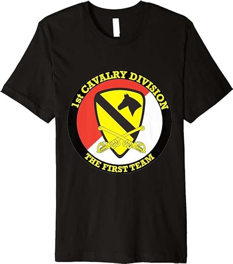 Army 1st Cavalry Division 1st Team Premium T Shirt Clothing