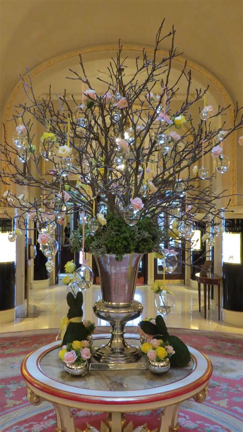 The Easter Display In The Ritz London Lobby Easter Egg Tree Easter