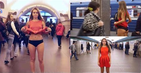 Woman Protests Trend Of ‘upskirting’ By Flashing Her Knickers In A Crowded Train Station The