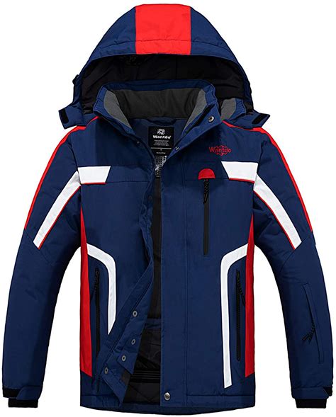 Wantdo Mens Mountain Waterproof Ski Jacket Warm Winter Snowboarding