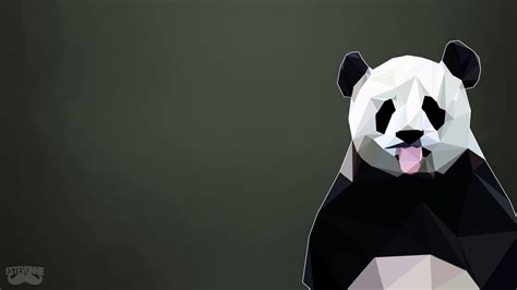 Panda Poly Animals Low Poly Hd Wallpapers Desktop And Mobile
