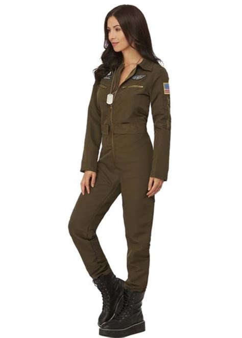 Womens Top Gun Maverick Fighter Pilot Costume 52558 Struts Party