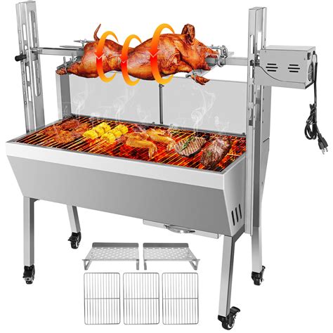 Domccy Rotisserie Grill Roaster Stainless Steel Bbq Lamb Suckling Pig