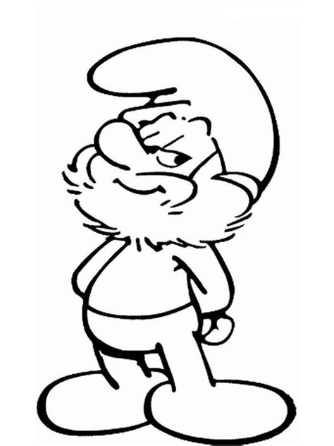 Cool Papa Smurf Coloring Page Free Printable Coloring Pages For Kids