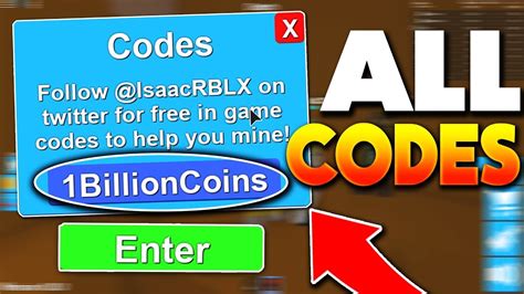 🥚5m egg , 🥚crystal cavern egg which includes secret pets.press the twitter bird icon (left side of your screen). ALL MINING SIMULATOR CODES!! (Beta) - Mining Simulator ...