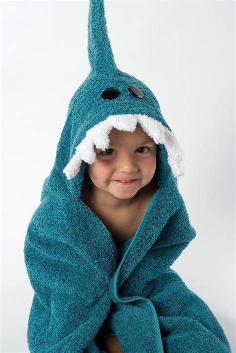 Shark Hooded Towel Etsy