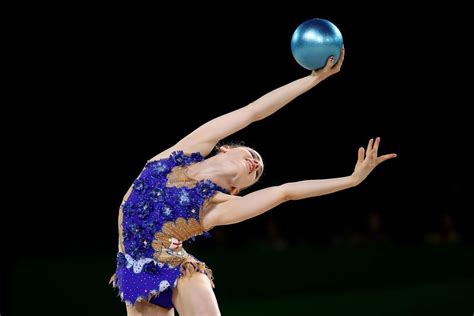 Hannah Martin Of England Competes During The Rhythmic Gymnastics On