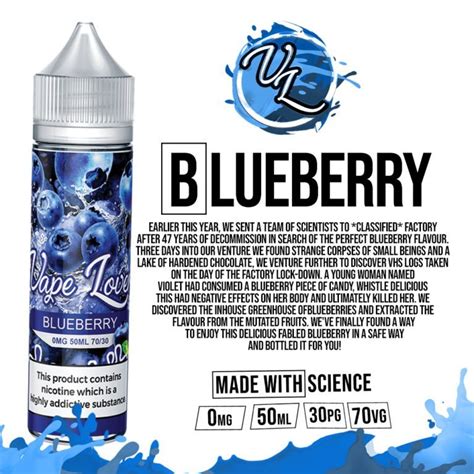 Vape Lovers Blueberry 50ml Bottle Electro Vapors
