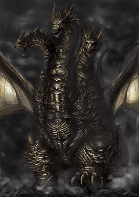 These sounds of keizer ghidorah are edited by me. Kaiser Ghidorah | Godzilla, All godzilla monsters, Kaiju art