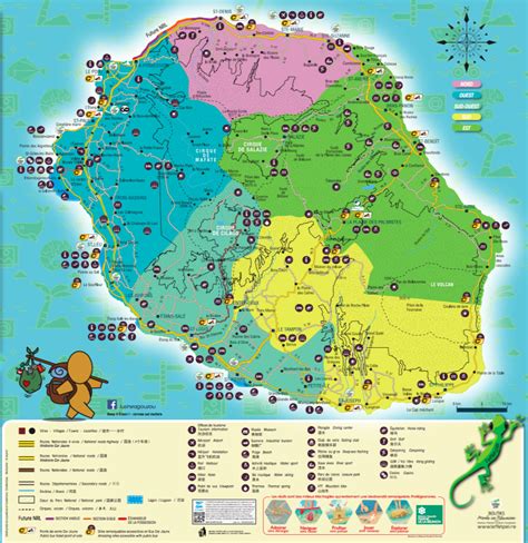 Ile De La Réunion Lieux D Intérêt Voyage Carte Plan