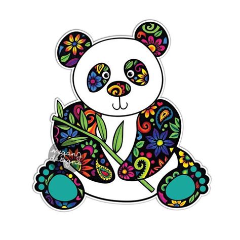 New driver please be patient automotive car window locker bumper. Panda Car Decal - Colorful Flowers Design Bumper Sticker ...