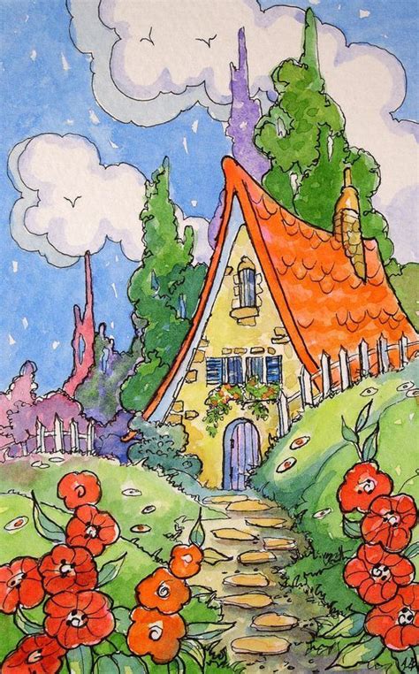 Storybook Art Art Inspiration Painting Cottage Art