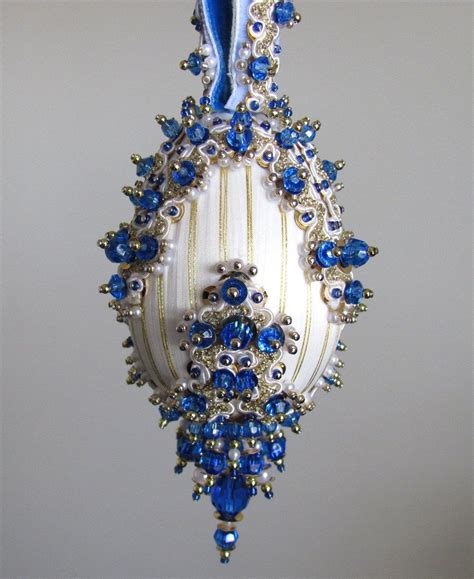 Video tutorial shows how to make a beaded christmas snowflake, that can be a wonderful christmas gift, a winter wedding guest gift, a hair clip in new year's outfit or a christmas tree ornaments. Beaded Easter Ornament Kit "Regency". $28.25, via Etsy ...