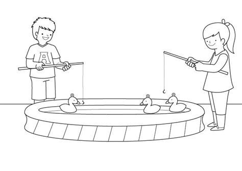 Imprimir: Juego de pesca: dibujo para colorear e imprimir