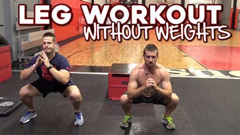 No Equipment Leg Workout Without Weights