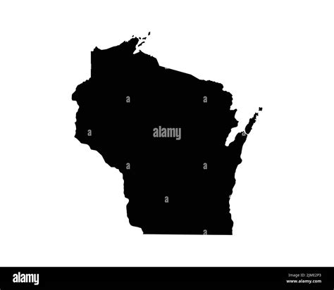 Wisconsin Us Map Wi Usa State Map Black And White Wisconsinite State