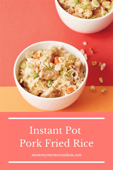 Instant Pot Pork Fried Rice Recipe Mommys Memorandum