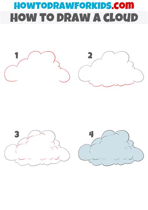 How To Draw A Cloud Easy Drawing Tutorial For Kids