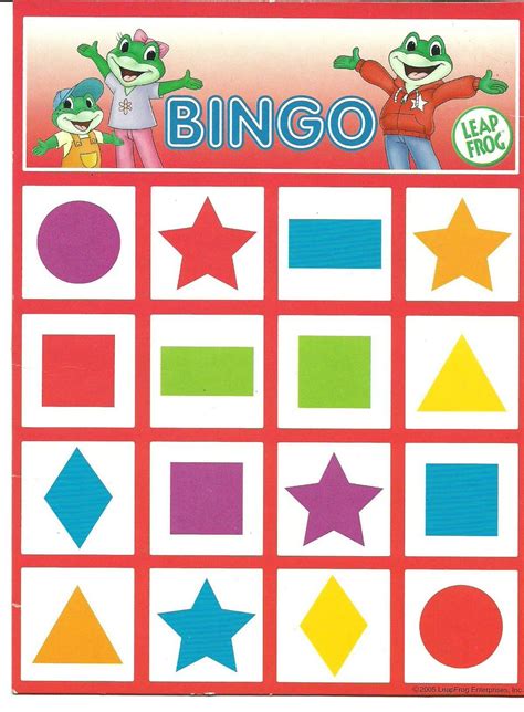 2015 04 Bingo Med Former Og Farver 1 Shapes Preschool Bingo