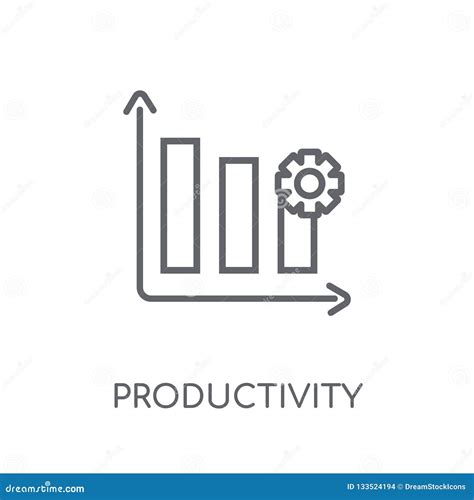 Productivity Linear Icon Modern Outline Productivity Logo Conce Stock