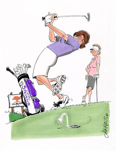 Putting Golfer Cartoon Fun T For Golfer Putting