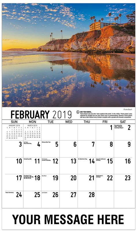 Scenes Of California Promotional Calendar 65¢ California Scenic Calendar