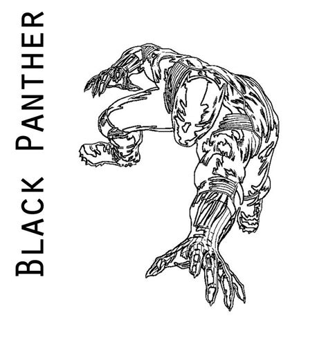 Black Panther Coloring Pages Dibujo Para Imprimir Black Panther