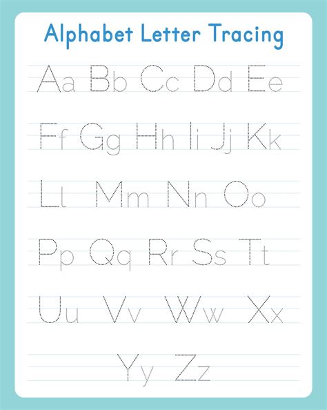 7 Best Free Printable Tracing Alphabet Letters Printableecom Alphabet