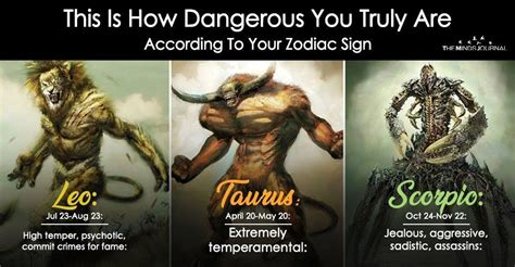 The Most Dangerous Zodiac Signs Ranked From Most To Least Zodiac Signs Leo Zodiac Zodiac Signs