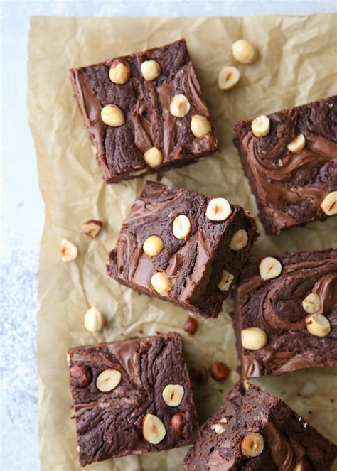 Nutella Brownies With Hazelnuts Completely Delicious
