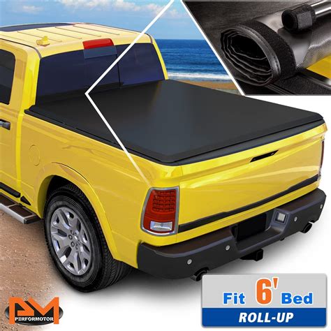 Vinyl Soft Top Roll Up Tonneau Cover Compatible With Tacoma