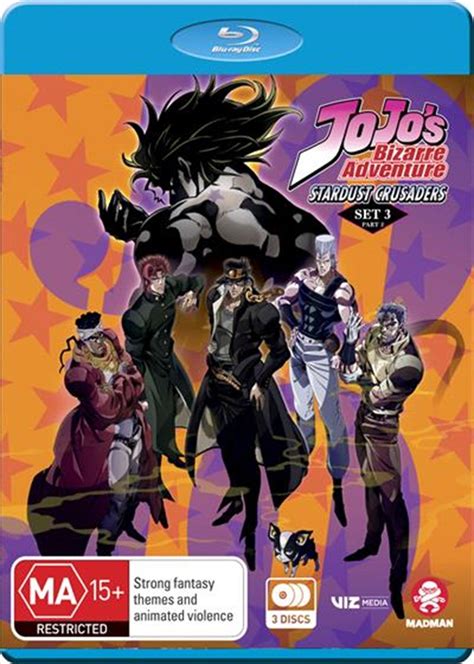 Buy Jojos Bizarre Adventure Stardust Crusaders Set 3 Part 2 Eps 25 52 On Blu Ray Sanity