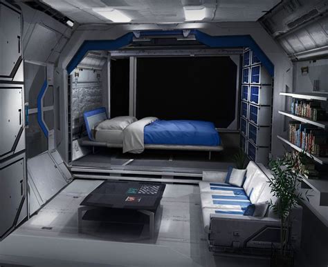Sleeping Quarters Sam Brown Spaceship Interior Sci Fi Bedroom Design