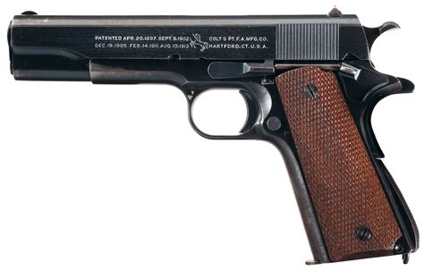 Early World War Ii Colt Model 1911a1 Semi Automatic Pistol