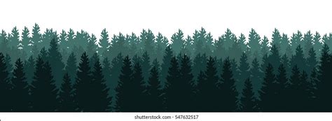 Evergreen Tree Line Silhouette